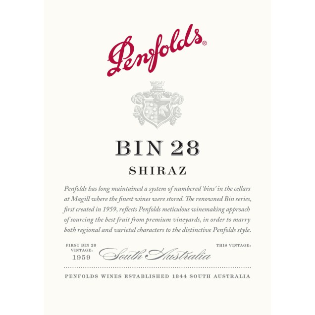 Penfolds Bin 28 Kalimna Shiraz 2019