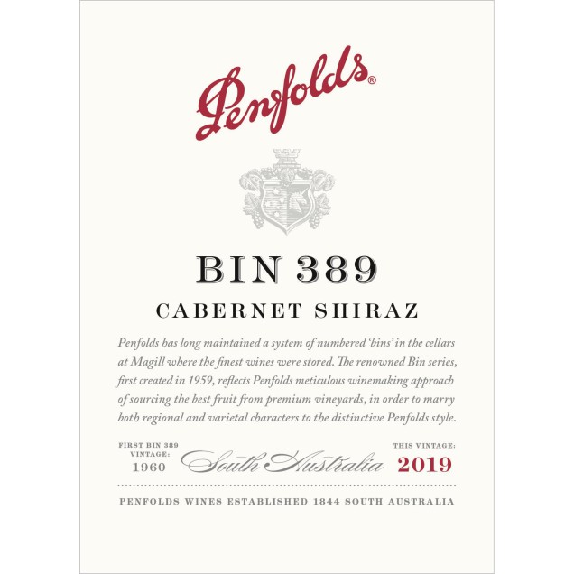 Penfolds Bin 389 Cabernet - Shiraz  2019  