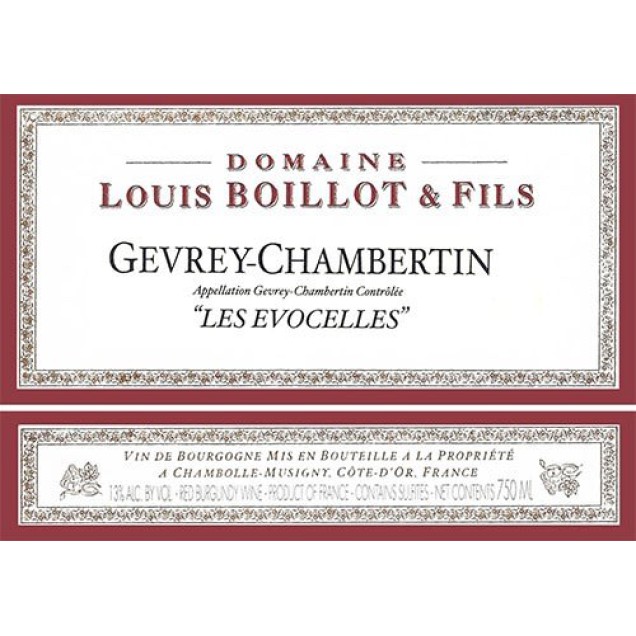 Gevrey Chambertin Les Évocelles 2020 Domaine Louis Boillot et Fils 