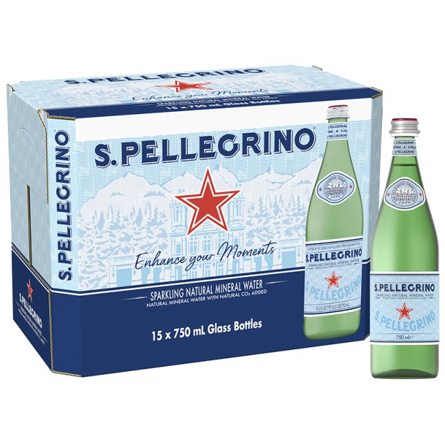 Água Mineral Natural Gaseificada S. Pellegrino – 750ml