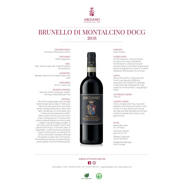 Brunello Di Montalcino D.O.C.G Argiano 2019