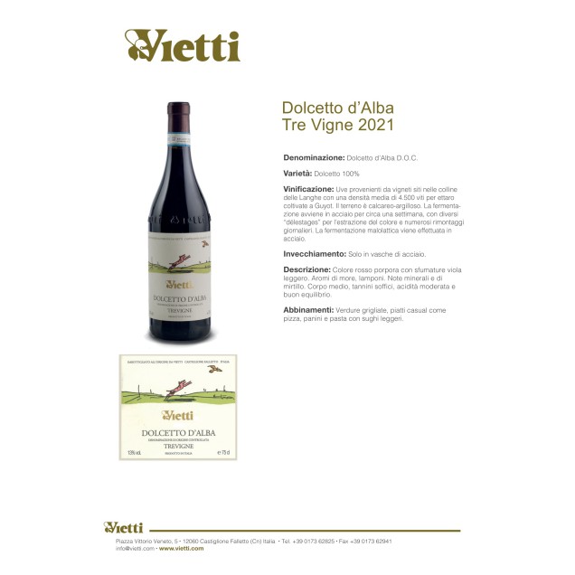 Dolcetto d'Alba "Tre Vigne"  2021 Vietti